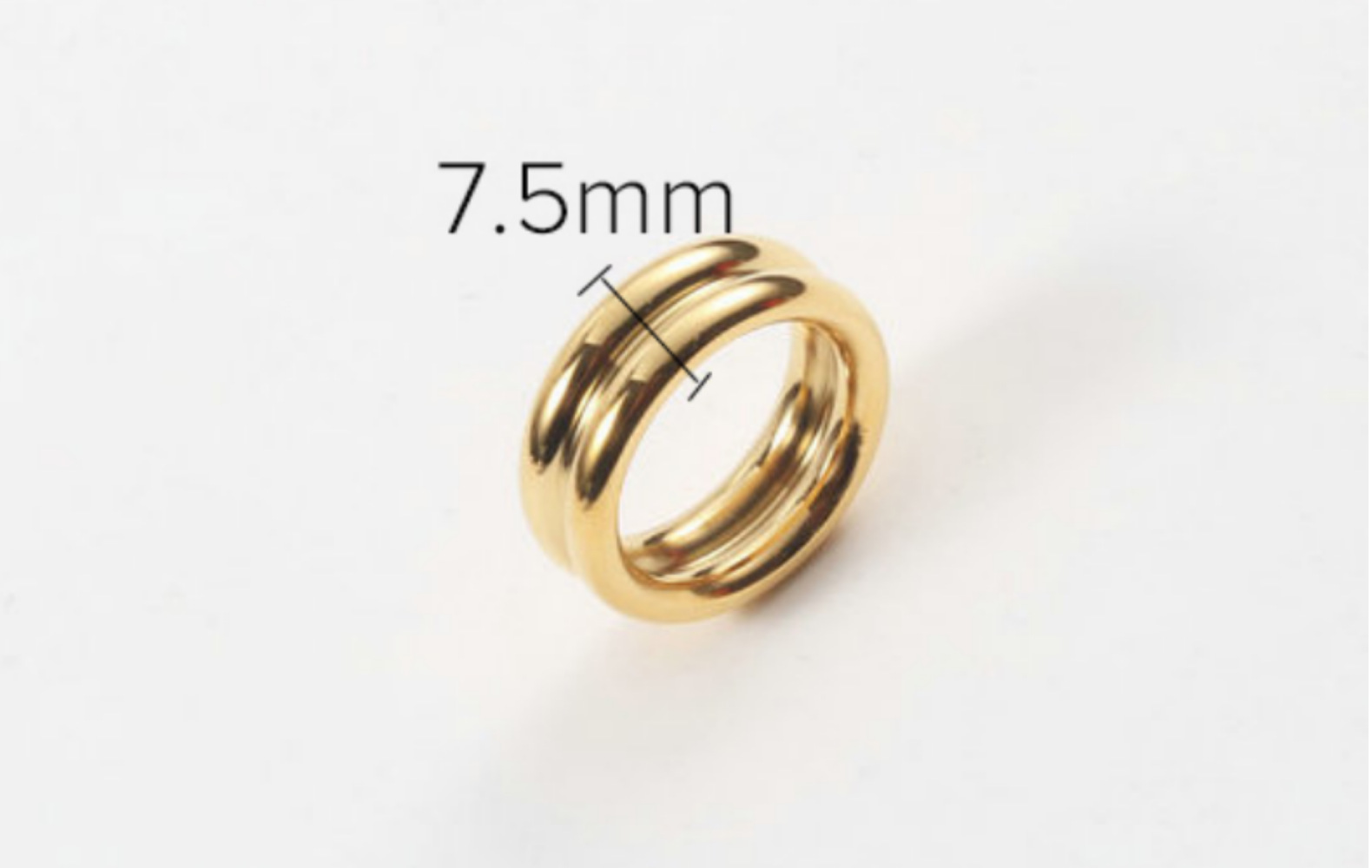Retro Titanium Steel Double Stainless Steel Ring display picture 10
