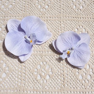 European and American Coloring Phalaenopsis Flower Head Large Shoes Clothing Headwear Sugar Box Flower Handmade DIY Flower Material Wedding Photography