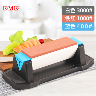 Cross-border Foreign Trade Convenient Household Kitchen Knife Outdoor Knife with Base Rough and Fine Grinding Three-sided Large Oil Stone Knife Grinder