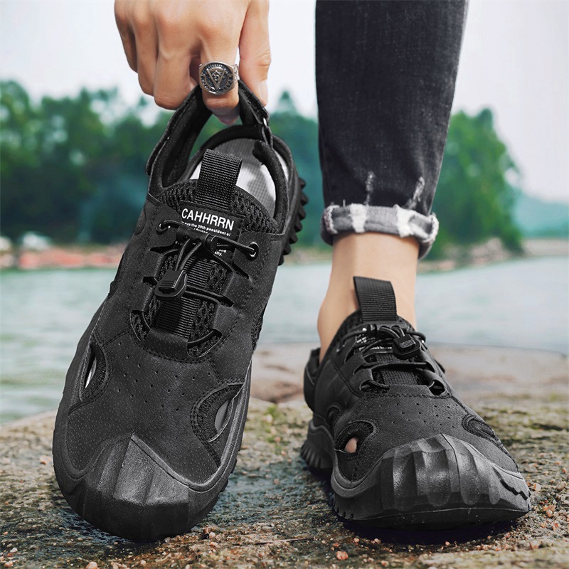 Men's Breathable Hollow Stream Tracing, Men's Trendy Sports Shoes, Summer 2025 Quick-dry Wading Mesh Shoes For Men_voghion.com