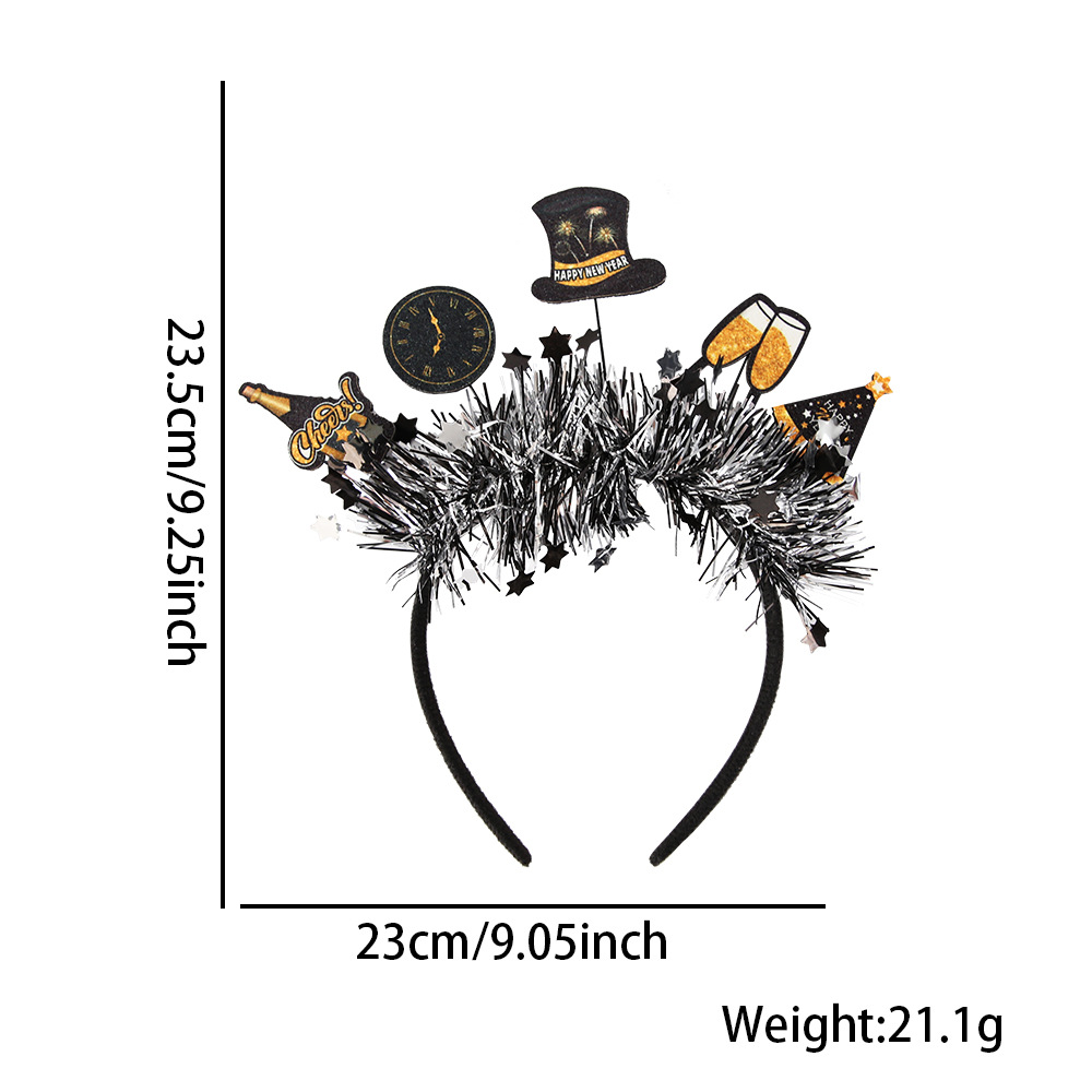 Diadema de Año Nuevo 2026, decoración para fiesta temática de Nochevieja, FELIZ AÑO NUEVO, diadema navideña de Año Nuevo para disfraces