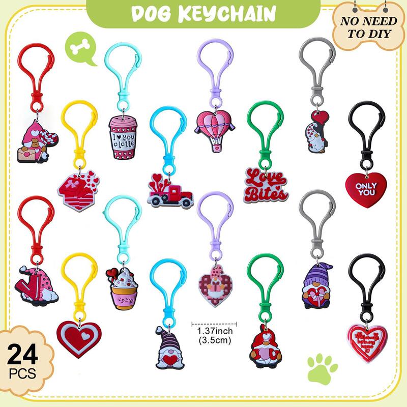 Etsy Valentine's Day Cute Plastic Buckle Small Gift Cool Keychain Cross-Border Hot Selling Elastic Pvc Material Etsy Valentine's Day Cute Plastic Buckle Small Gift Cool Keychain Cross-Border Hot Selling Elastic Pvc Material