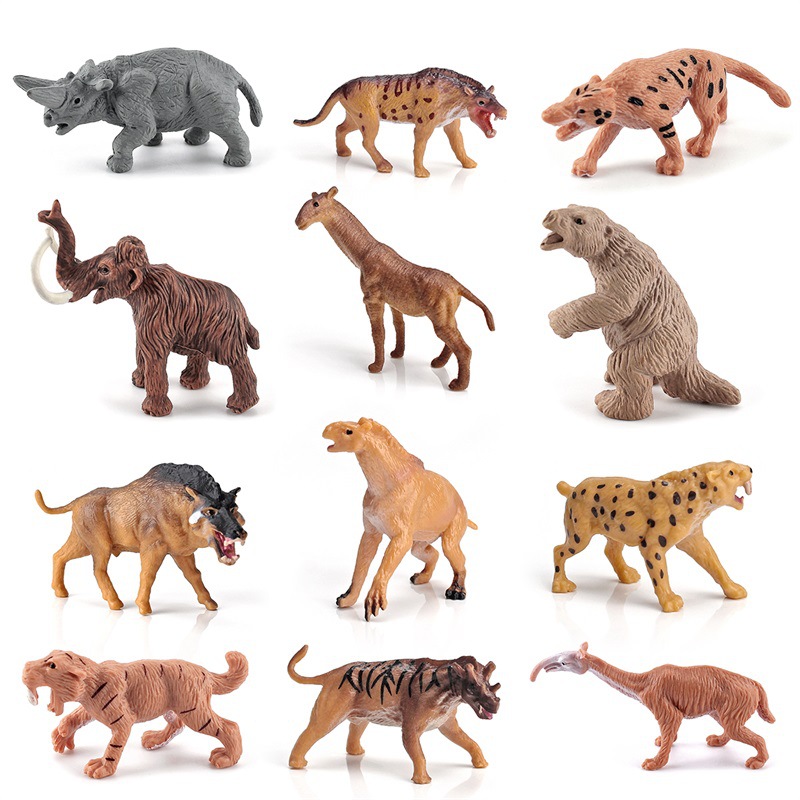 Simulación amazónica animal prehistórico modelo humano primitivo niño cognición de tiempos antiguos escenas de vida decoración