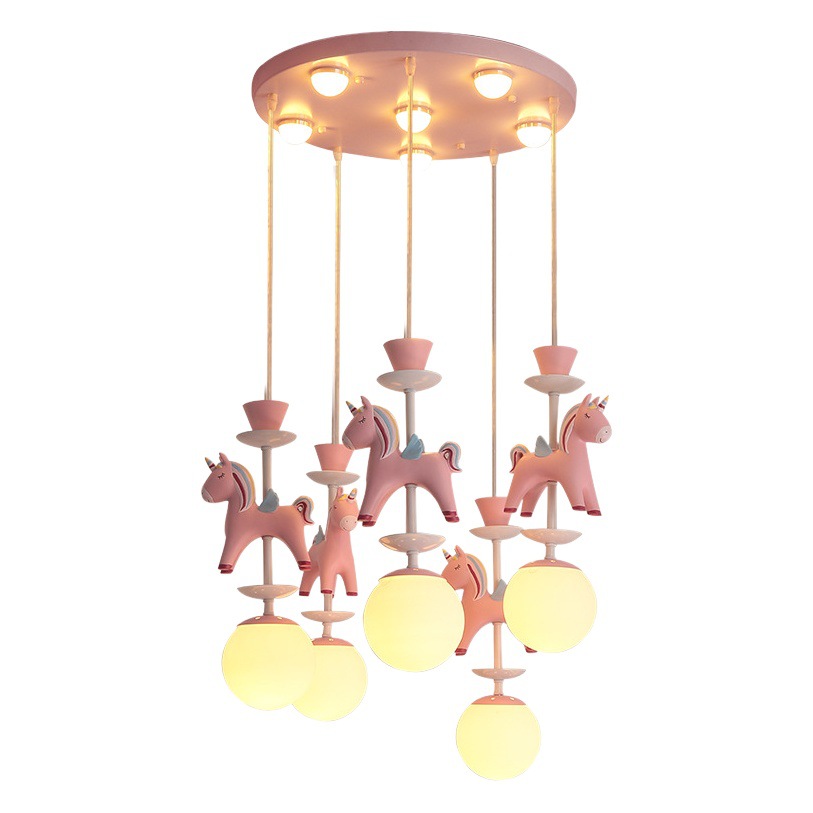 Lámpara de la habitación de los niños lámpara de Troya Rosa niña niño pastoral Linda Niña de dibujos animados estudio dormitorio lámpara de noche