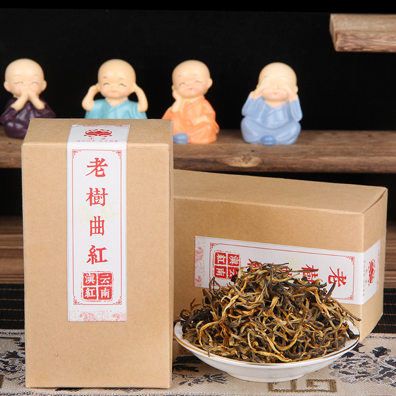 批發 滇紅功夫茶 2024年老樹曲紅 一芽一葉工夫紅茶 手 工紅茶80g
