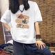 2025 New Cotton Short-sleeved T-shirt Women's Summer Shoulder Shoulder Fashion Brand plus size Women's Loose Casual Half-sleeved Top