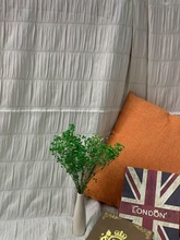 I良作/立体百褶提花舒适遮光窗帘隔客厅卧室成品韩国绉大格子系列