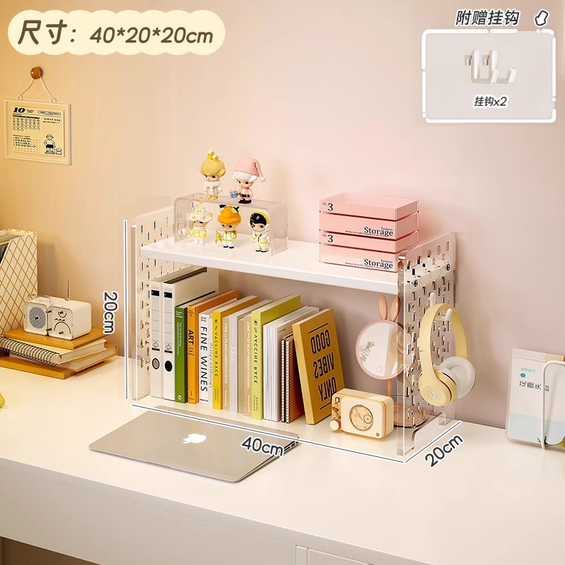 Estante de escritorio, gabinete de almacenamiento de cosméticos, escritorio para el hogar, tocador de estilo acrílico de múltiples capas, estante de exhibición