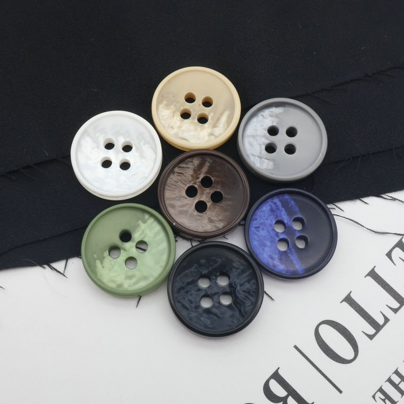Wave-Patterned Four-Hole Round Button with Pearlescent Faux Shell Effect for Autumn and Winter Double-Sided Woolen Cardigan Dress DIY Handmade Button Wave-Patterned Four-Hole Round Button with Pearlescent Faux Shell Effect for Autumn and Winter Double-Sided Woolen Cardigan Dress DIY Handmade Button