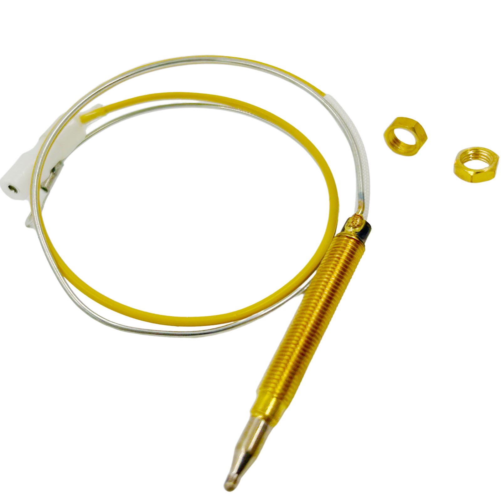 通用煤气灶灶具配件熄火保护装置热电偶感温线350mm插针式螺纹头