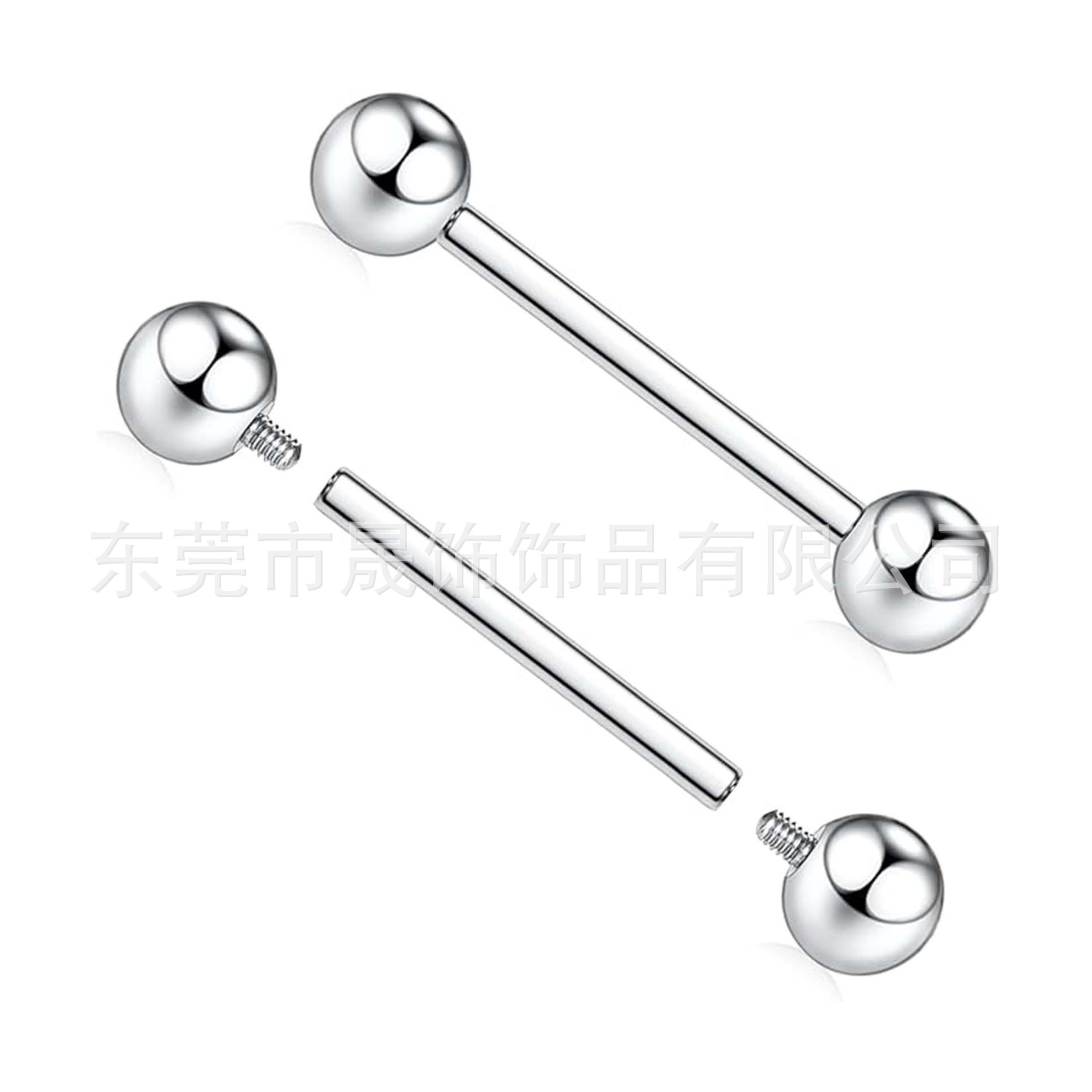 F136 Titanium Alloy Ear Stud Labret Stud Tongue Barbell Ball 替换 Barbell G23 Implant Grade Titanium Piercing Straight Barbell Ear 桥 Jewelry