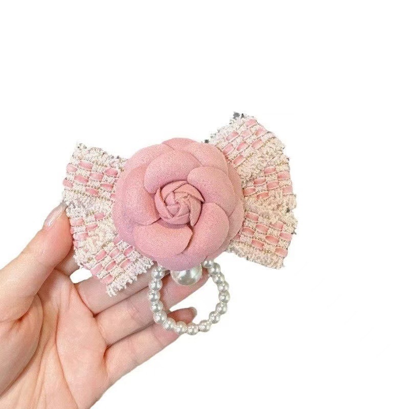 Elegante Vintage Kamelien Perlen Brosche Und Anstecknadel_voghion.com