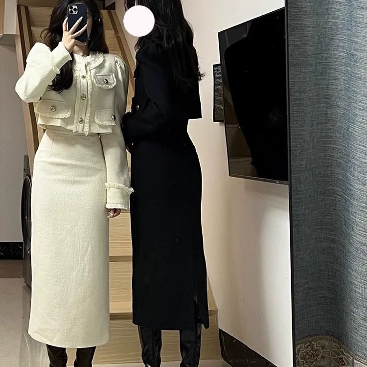 Демисезонный осенний комплект, пиджак, платье, стиль Chanel, 2024 год, французский стиль