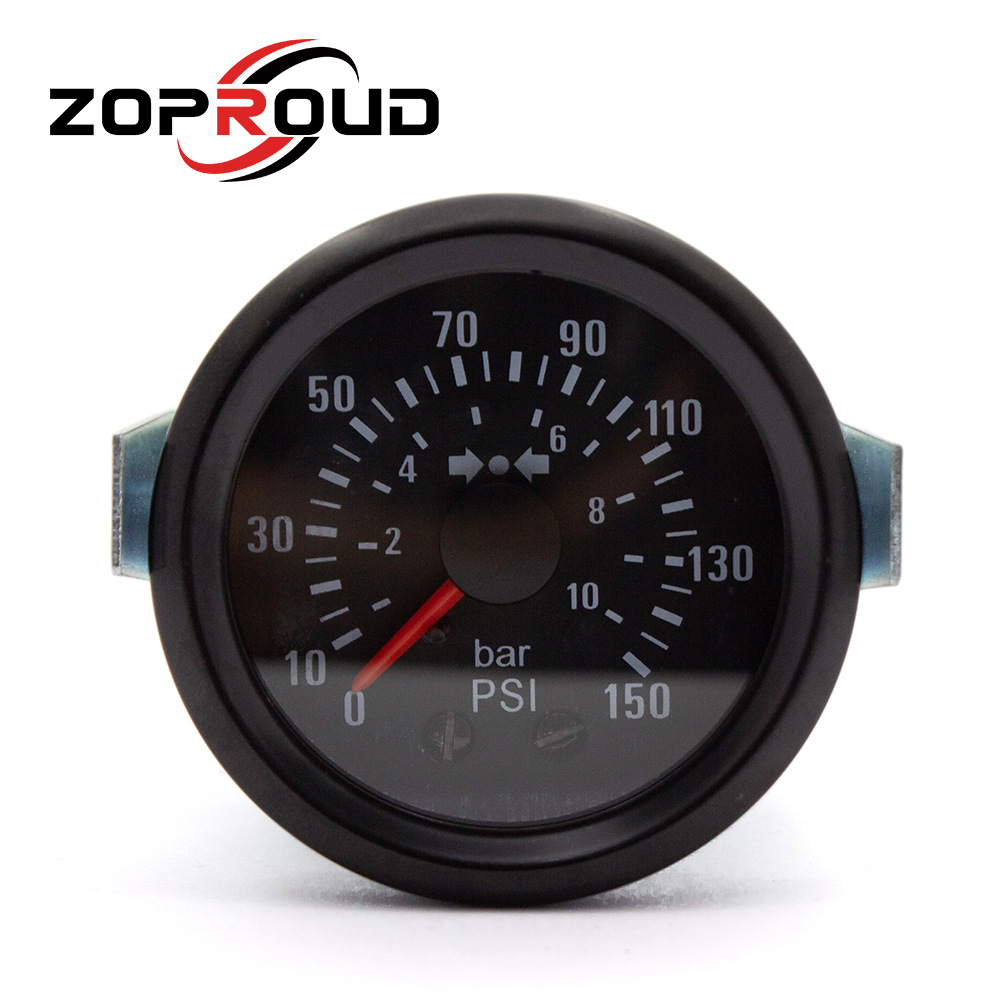 2inch /52Mm Mechanical Air Pressure Gauge Direct Sensing 0~10Bar Dual Scale Display Engineering Vehicle Instrument