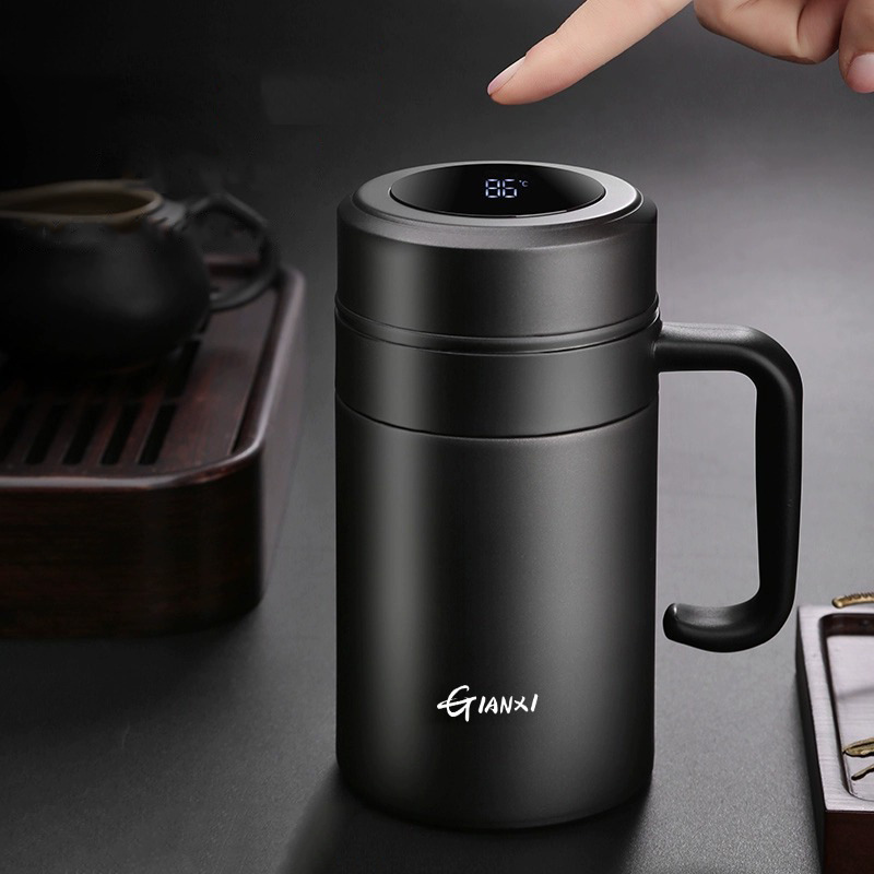 ビジネス男性オフィス大容量顕温スマート保温カップ代件茶水分離帯保温カップ|undefined