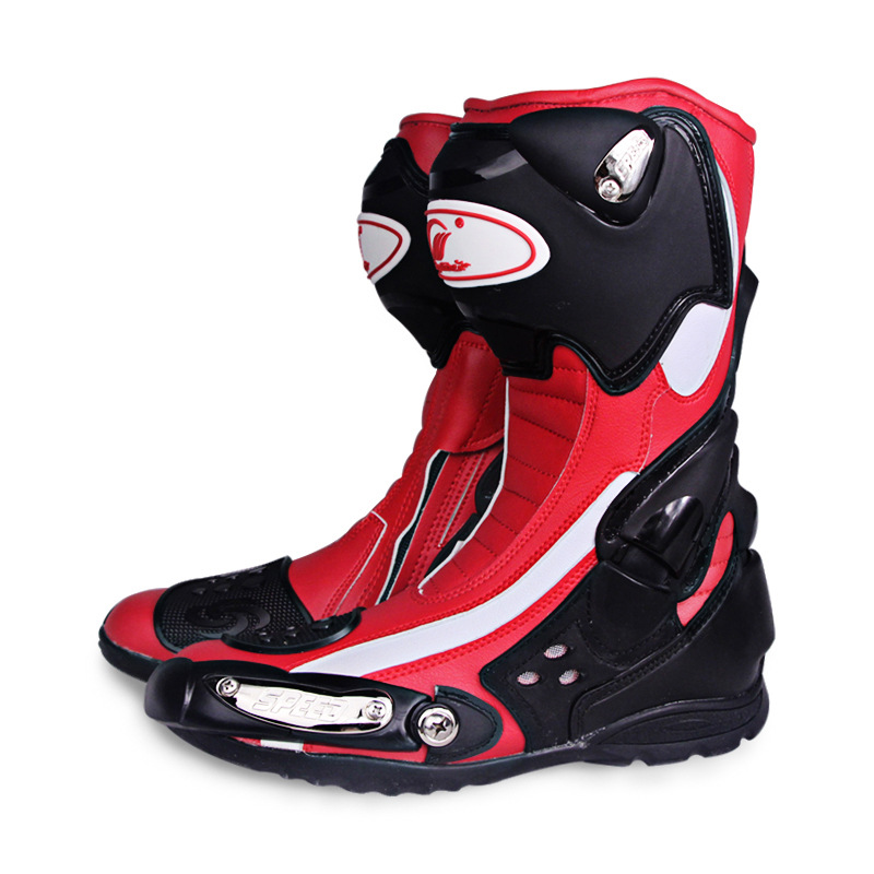 Botas de montar de motocicleta impermeable caída-resistente zapatos de carreras Cruz-país botas cuatro estaciones transpirable zapatos de la motocicleta Knight botas equipo