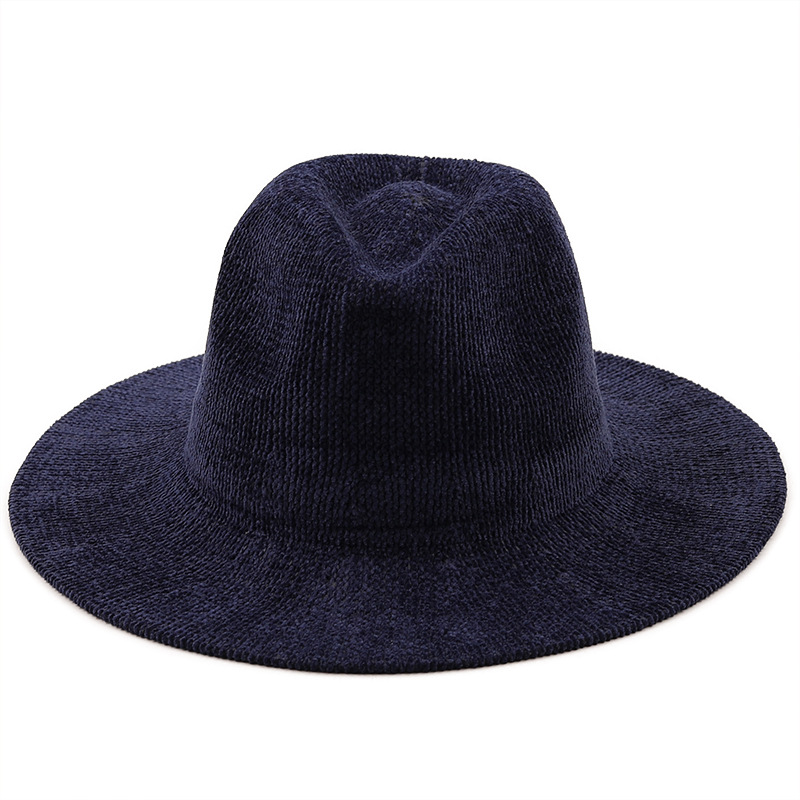 420g Weight Housewarming, Anniversary, Business, Wedding, Birthday, Festival Occasion Cotton Material Letter Pattern Unisex Gender Embroidery Design Basic Style Navy Blue, Grey, Pink, Red, Green, Camel, Black Color New Knitted Solid Color Warm Jazz Hat Wholesale Nihaojewelry 7