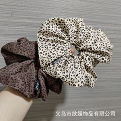 复古豹纹大肠发圈女丸子头低马尾扎头发绳2025新款气质橡皮筋发饰