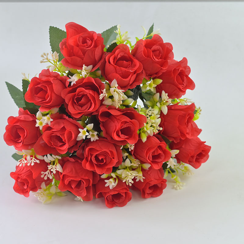 Rose 18 flores falsas flores flores de boda decoración suave decoración arco citación image 7