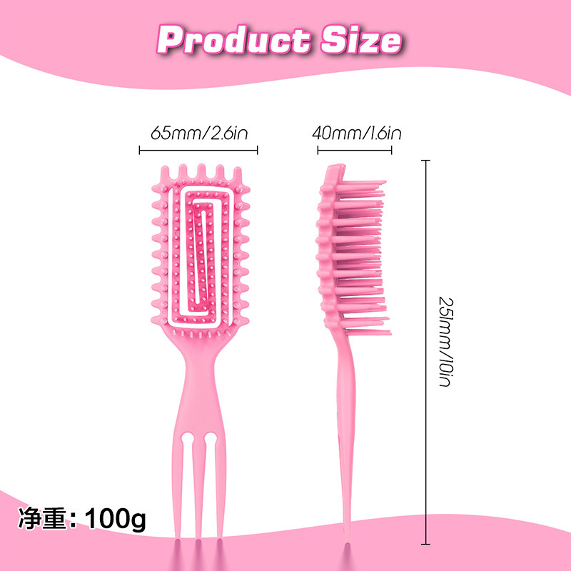 Amazon コームふわふわ頭頂部バウンスカーリーヘアコームエアバッグマッサージヘアスムージングナイロンブラシ小麦わらコーム卸売|undefined