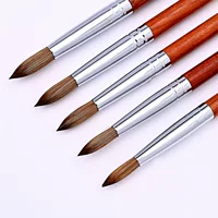 Ручка для маникюра Одиночная Высококачественная двухцветная деревянная ручка из норки ручка для ногтей салон красоты Инструменты для ногтей производители оптом
