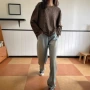 跨境长袖修身印花t恤
