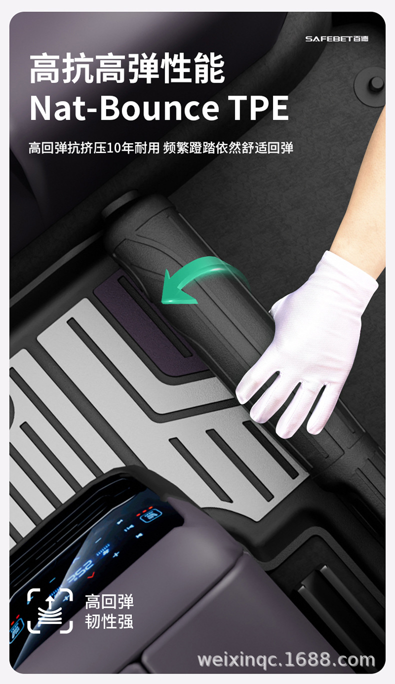 Suitable for Leapmotor A10 B01 C11 B10 C10 C16 D19 Lafa5 Special Tpe Colorful Car Floor Mats