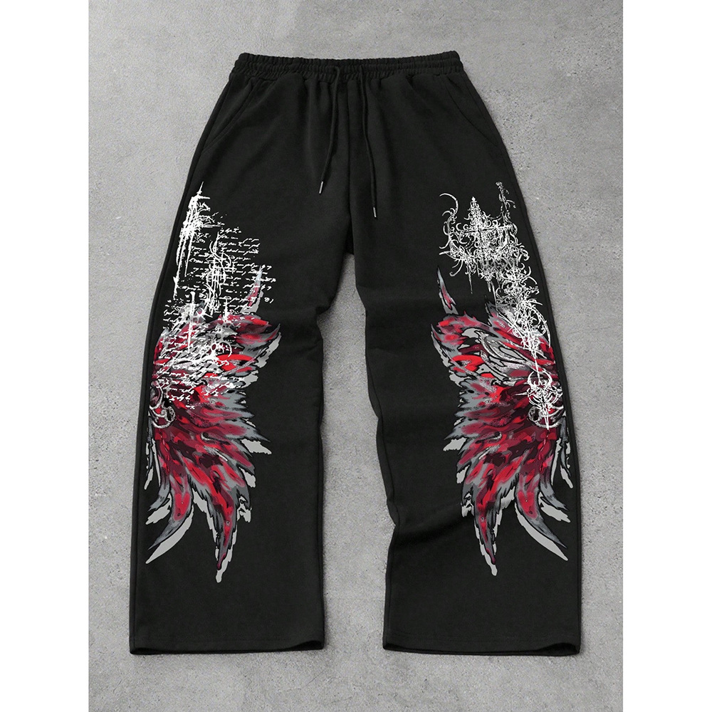 ​Men's Hip-Hop Streetwear Pants – Unisex Baggy Trousers With Drawstring Waist (Urban Fashion Essential)​_viptrois.com