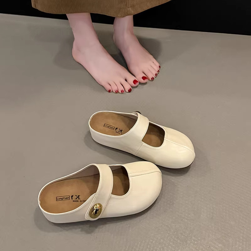 French-Style Thick-Soled Height-Increasing Birkenstock Shoes for Women, Closed-Toe Half-Mules, 2026 New Summer Outdoor Mary Jane Sandals French-Style Thick-Soled Height-Increasing Birkenstock Shoes for Women, Closed-Toe Half-Mules, 2026 New Summer Outdoor Mary Jane Sandals