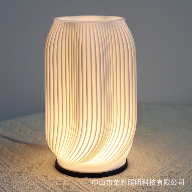 クロスボーダークリエイティブ 3D プリント花瓶テーブルランプフラワーアレンジメントランプシンプルなデザイン LED ロマンチックな装飾ランプ寝室のベッドサイドランプ|undefined