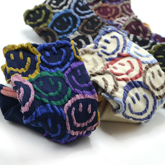 0浮雕可愛笑臉 中腰女襪子韓國襪子kiki女士棉襪 少女學院風明鵬