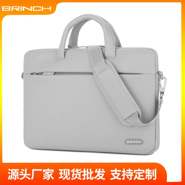 Laptop Bag Manufacturer 16inch 15.6inch Shoulder Portable Briefcase Exhibition Bag Men and Women Computer Bag Wholesale