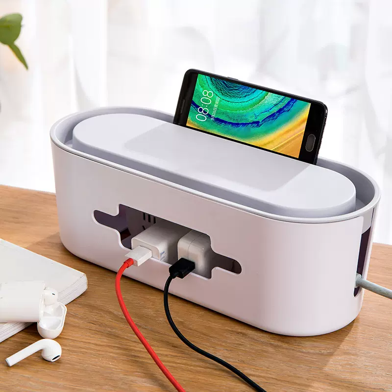 大号电源插座收纳盒电线整理盒桌面电脑理线盒排插电线收纳盒批发