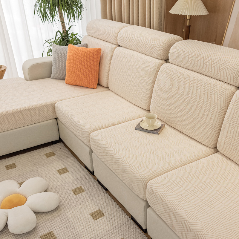 Funda de sofá de cobertura completa, funda de sofá antiarañazos para gatos, funda antipolvo, funda de tipo universal, diseño geométrico simple.