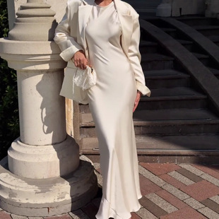 European and American Cross-Border 2025 Autumn Elegant Pure Color Suit with Loose Draped Texture to Interpret Fashion and Create a Unique Elegant Style