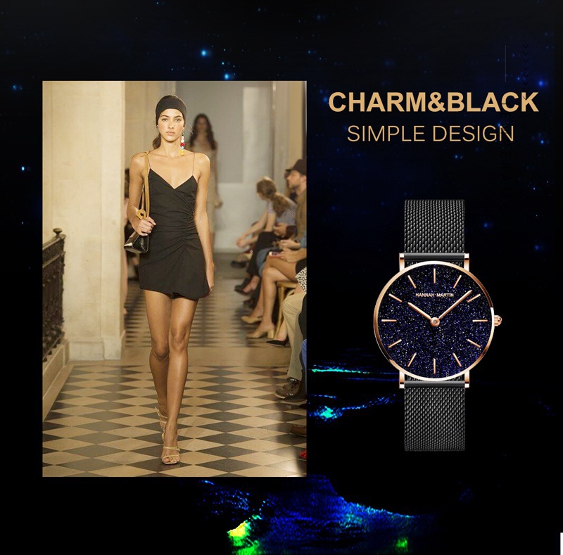 Uhrwerk Quarzuhr Sternenhimmel Damenuhr Lässige Gürteluhr Damen_voghion.com