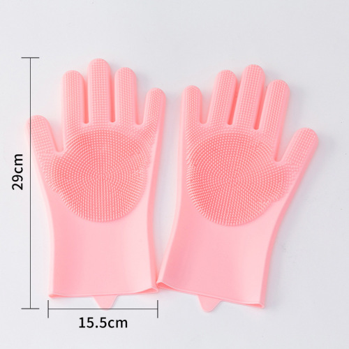 Pet bath gloves silicone bath brush dog hair removal anti-scratch and bite massage brush cat gloves cleaning supplies