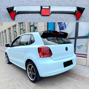 Suitable for 2011-2018 Volkswagen Polo Rear Wing Polo Modified Oding Carbon Fiber Pattern Top Wing Spoiler