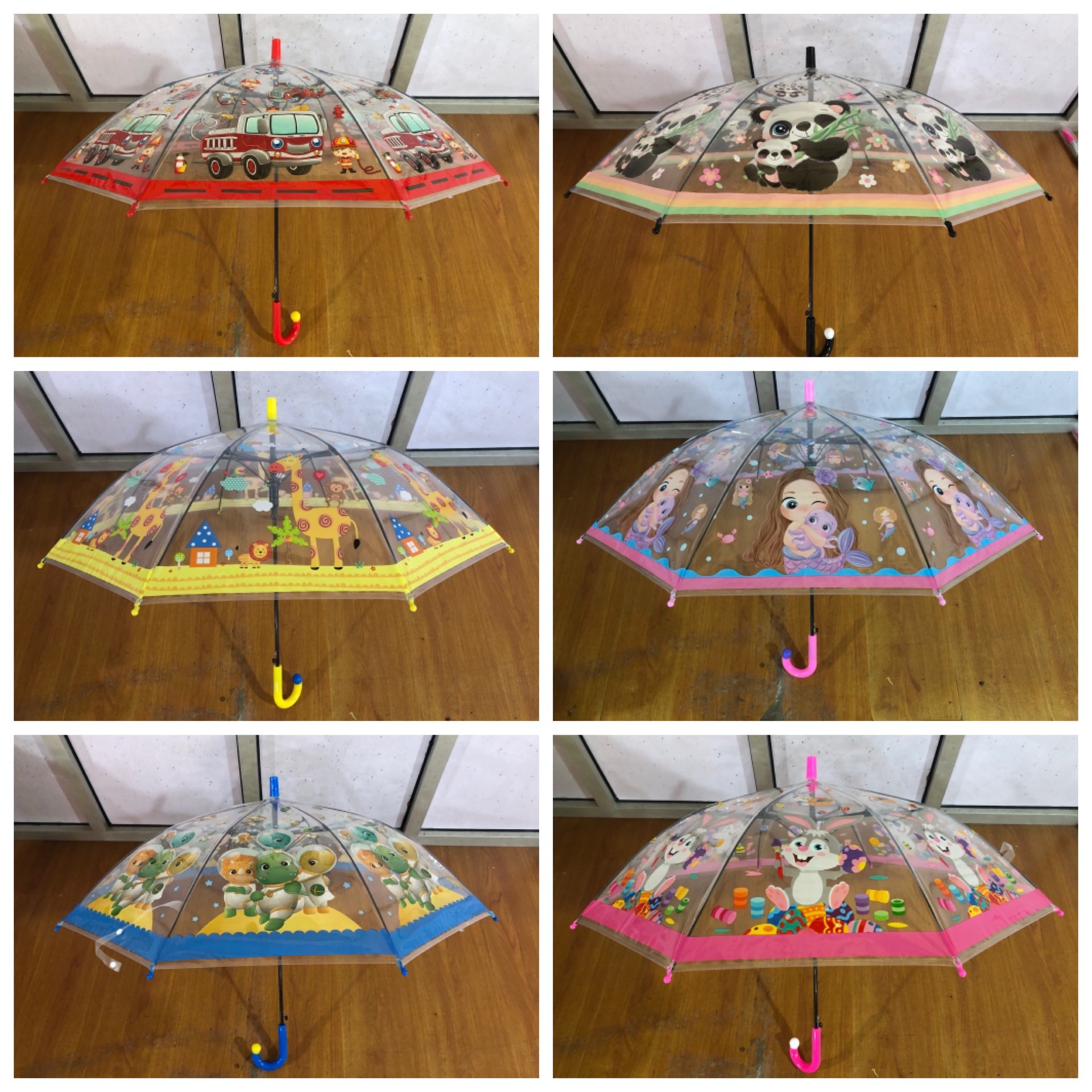 In-Stock Instant Delivery Children's Umbrella, Thickened Rain Umbrella, Rainproof, Cartoon Pattern, Long Handle Umbrella for Students, Children's Style, for Young Girls