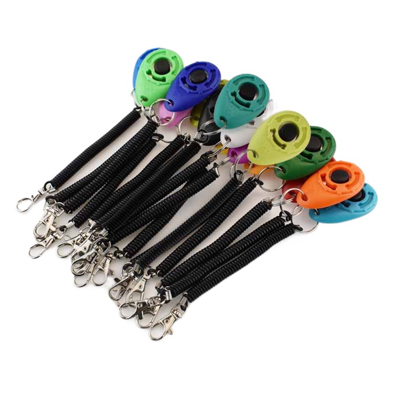 Pet trainer Oval Clicker Clicker Clicker dog trainer sound toy black long bracelet button