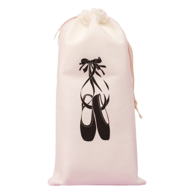 [Cordón doble] zapatos de baile bolsa de almacenamiento bolsa de terciopelo bolsa de regalo fábrica de pantalla de seda logo publicidad 13x27