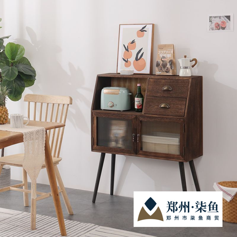 Nordic Sideboard Wine Cabinet Cabinet Simple Storage Living Room Cupboard Multi-Functional Home Kitchen Storage Cabinet Tea Cabinet