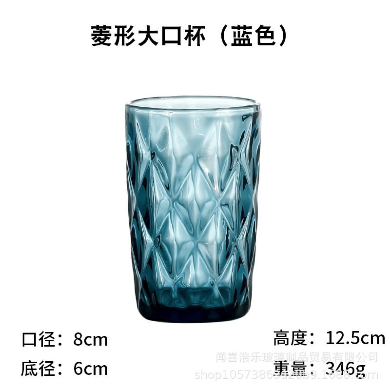 Color para el hogar del hotel en forma de diamante al por mayor color primario taza de agua gruesa taza de enjuague bucal del hotel taza de jugo taza de cepillo de dientes taza de cerveza