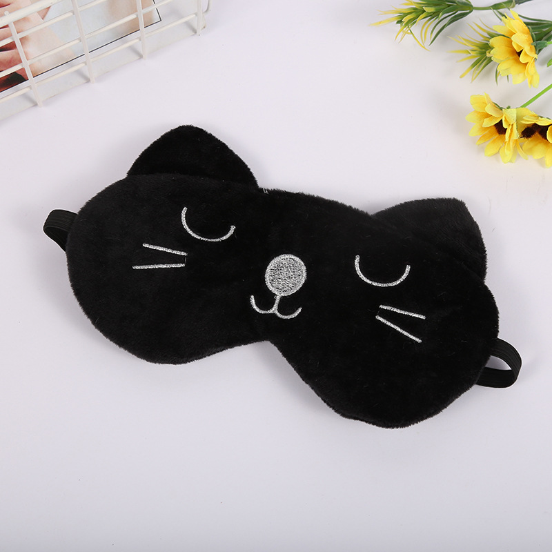 Cartoon Cat Eyelash Eye Mask - Pink