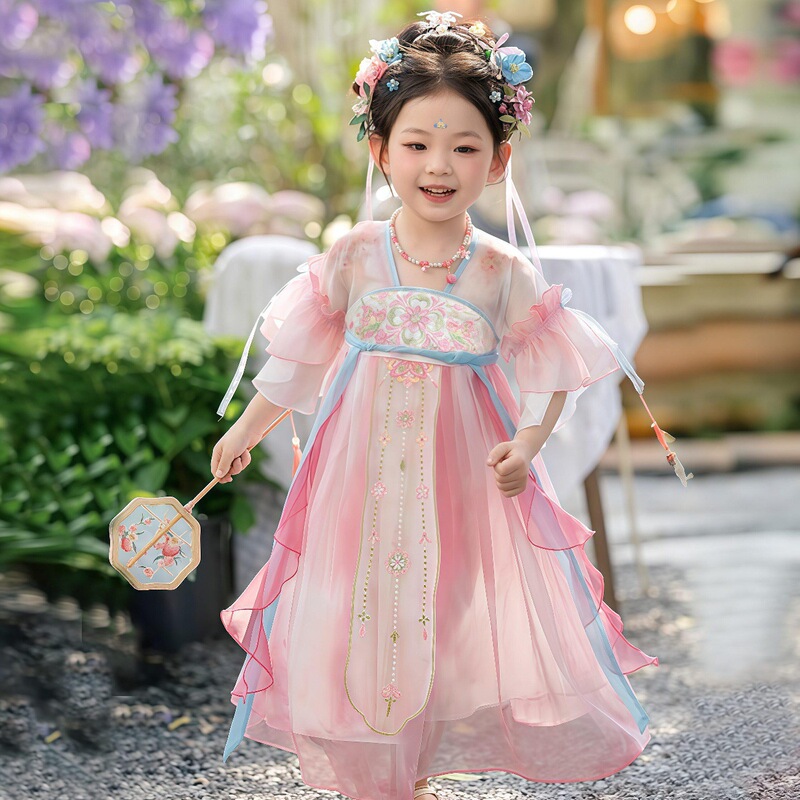 Hanfu Girls' 2026 New Style Dress, High-End Fairy-Like Gown for Mid-Autumn Festival, Ancient Style Flowing Princess Dress for Children Hanfu Girls' 2026 New Style Dress, High-End Fairy-Like Gown for Mid-Autumn Festival, Ancient Style Flowing Princess Dress for Children