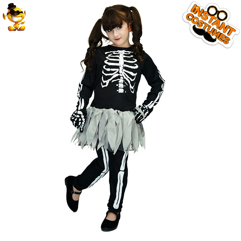 Disfraz de hueso de fantasma de niña traje de fiesta disfraces de Halloween Cosplay traje de rendimiento juego de rol