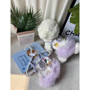 Summer Pet Thin Cute Sweet Style Ballet Sling Tutu Dress Universal dress Bears Teddy