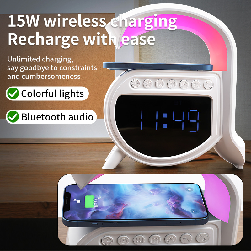 Nuevo altavoz Bluetooth inalámbrico transfronterizo pequeño aA16 inalámbrico reloj de alarma de ruido blanco altavoz Bluetooth sonido