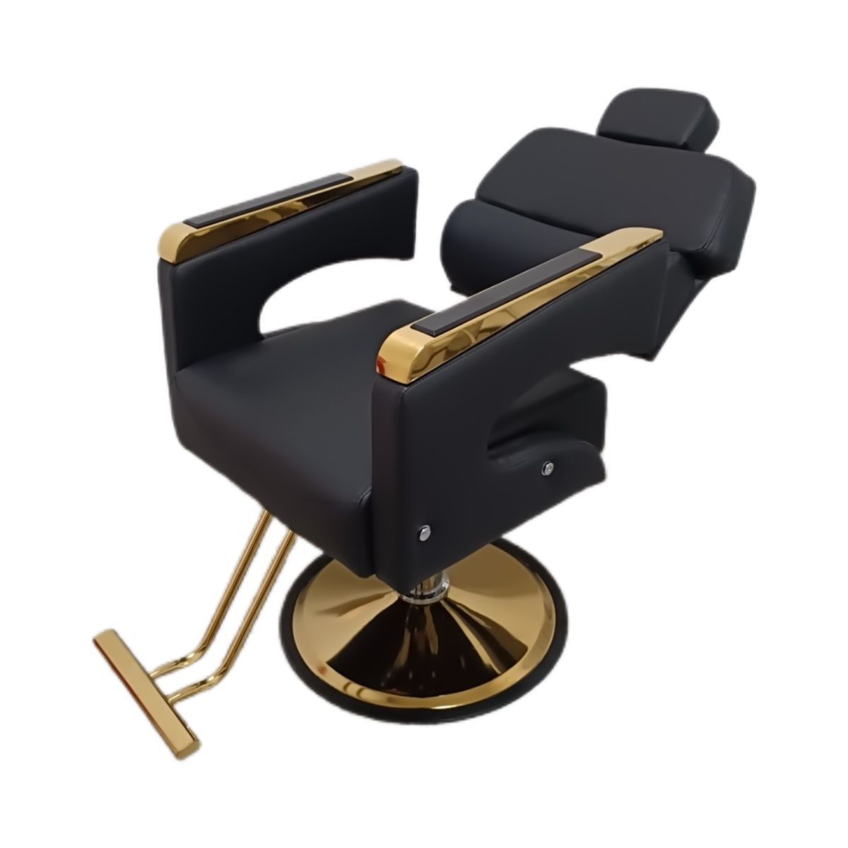 Fabricante silla de peluquería silla de afeitado elevación giratoria silla de rojo teñido silla de corte de pelo salón de peluquería mayorista