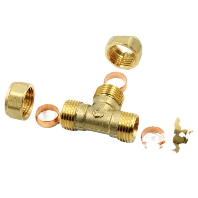 Tarjeta de latón manga tee cable interno cable externo Tarjeta de manga codo alambre interno directo alambre externo Junta suelta tapón